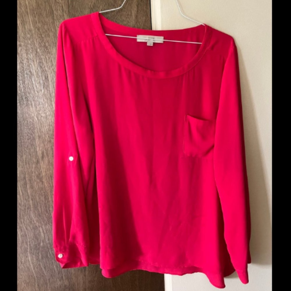 LOFT Hot Pink Blouse